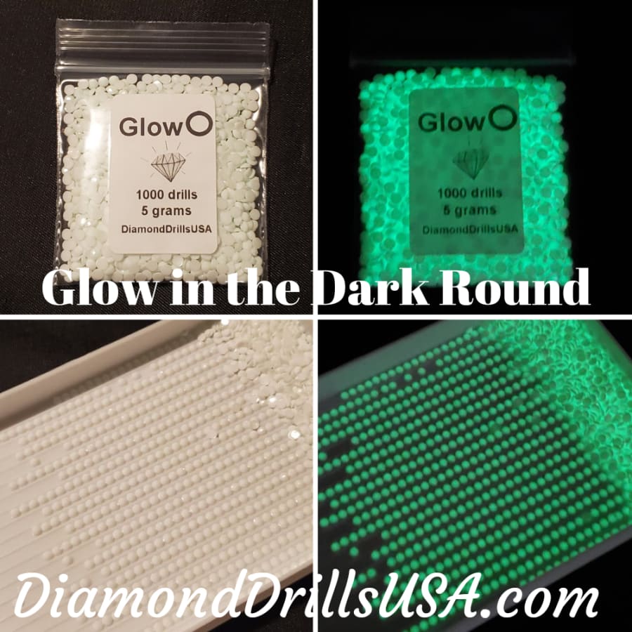 GLOW in the Dark ROUND 5D Diamond Painting Drills Beads 