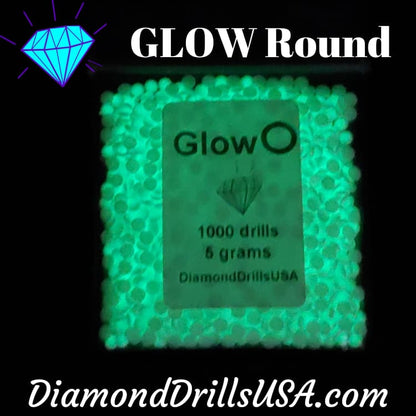 GLOW in the Dark ROUND 5D Diamond Painting Drills Beads 