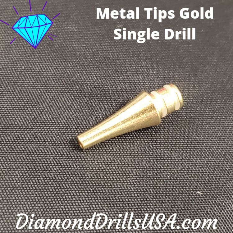 Gold Metal Single-drill Pen Replacement Head Diamond 