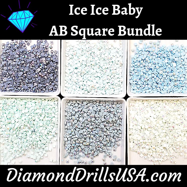 Ice Ice Baby AB Square Bundle 6 AB Colors Aurora Borealis 