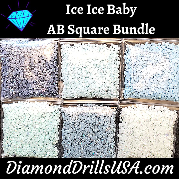Ice Ice Baby AB Square Bundle 6 AB Colors Aurora Borealis 