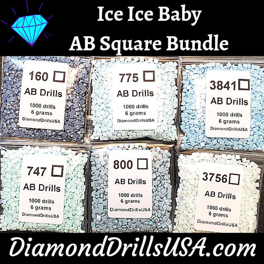 Ice Ice Baby AB Square Bundle 6 AB Colors Aurora Borealis 