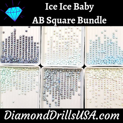 Ice Ice Baby AB Square Bundle 6 AB Colors Aurora Borealis 
