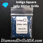 Indigo Jelly Glitter SQUARE Diamond Painting Drills Blue 18