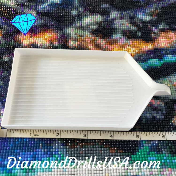 Large White Drill Tray with Pen Holder & Wide Pour Spout for Diamond  Painting