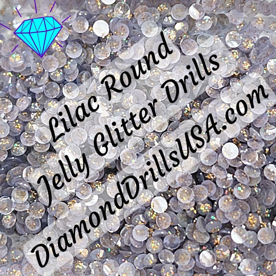 Lilac Jelly Glitter ROUND Diamond Painting Drills Light Purple 05 Bulk