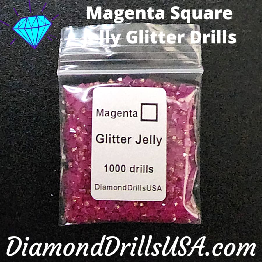 Magenta Jelly Glitter SQUARE Diamond Painting Drills Purple
