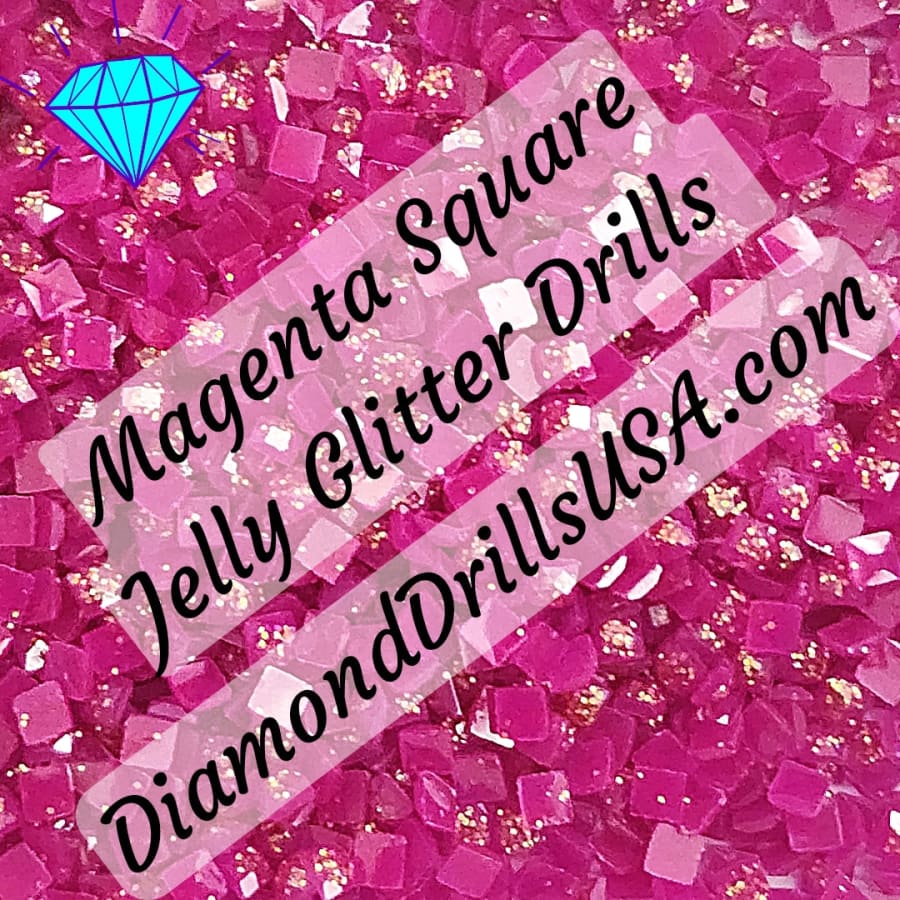 Magenta Jelly Glitter SQUARE Diamond Painting Drills Purple