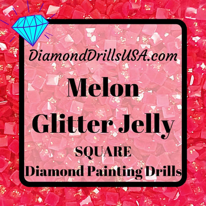 Melon Jelly Glitter SQUARE Diamond Painting Drills Red Pink