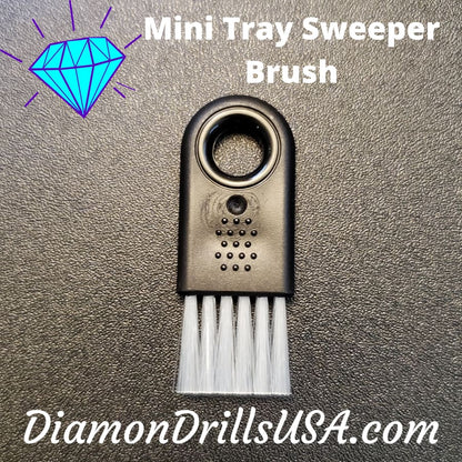 Mini Brush Black Tray Sweeper for Cleaning Diamond Painting 