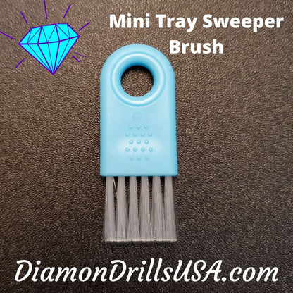 Mini Brush Blue Tray Sweeper for Cleaning Diamond Painting 