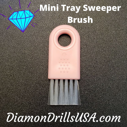 Mini Brush Pink Tray Sweeper for Cleaning Diamond Painting 