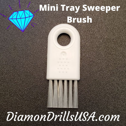 Mini Brush White Tray Sweeper for Cleaning Diamond Painting 
