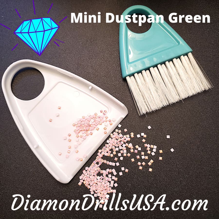 Mini Dustpan Green Sweeper Brush and Tray for Cleaning 