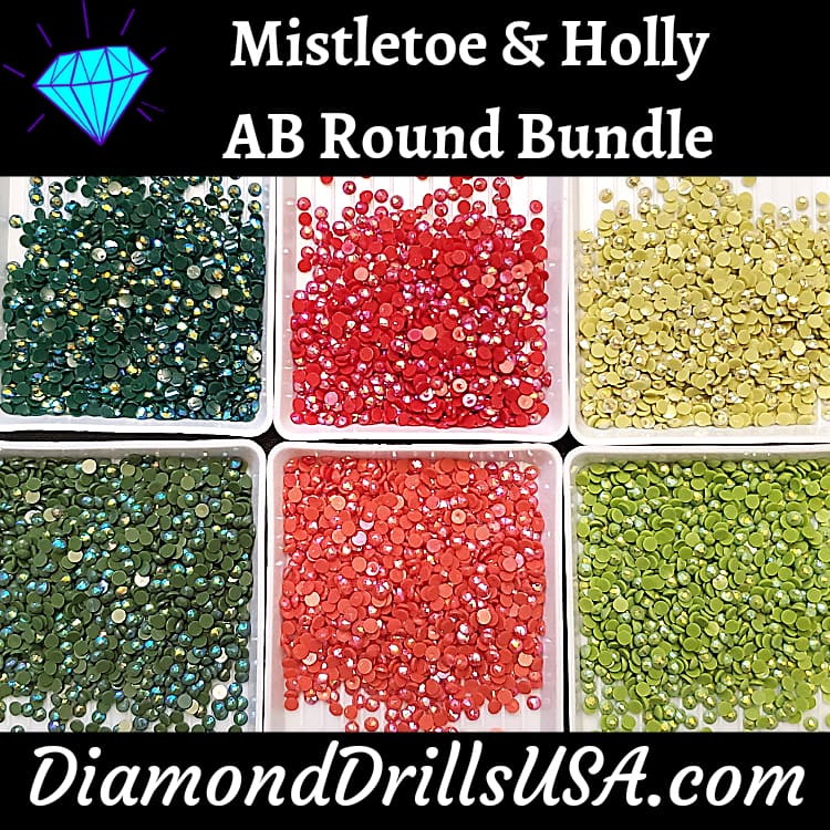Mistletoe & Holly AB Round Bundle 6 AB Colors Aurora 
