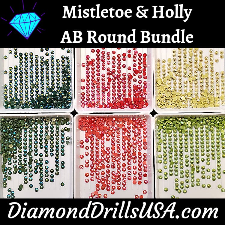 Mistletoe & Holly AB Round Bundle 6 AB Colors Aurora 