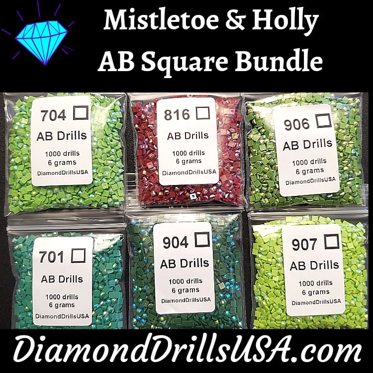 Mistletoe & Holly AB Square Bundle 6 AB Colors Aurora 