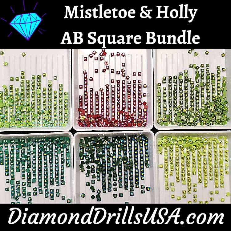 Mistletoe & Holly AB Square Bundle 6 AB Colors Aurora 