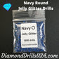 Navy Jelly Glitter ROUND Diamond Painting Drills Blue 27 