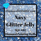 Navy Jelly Glitter SQUARE Diamond Painting Drills Blue 27
