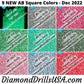 NEW AB SQUARE December 2022 Set - 9 Colors Aurora Borealis