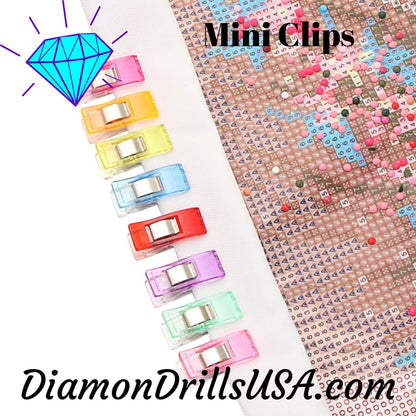 Orange Clips 10 Pieces Diamond Painting Craft Accessory Set 