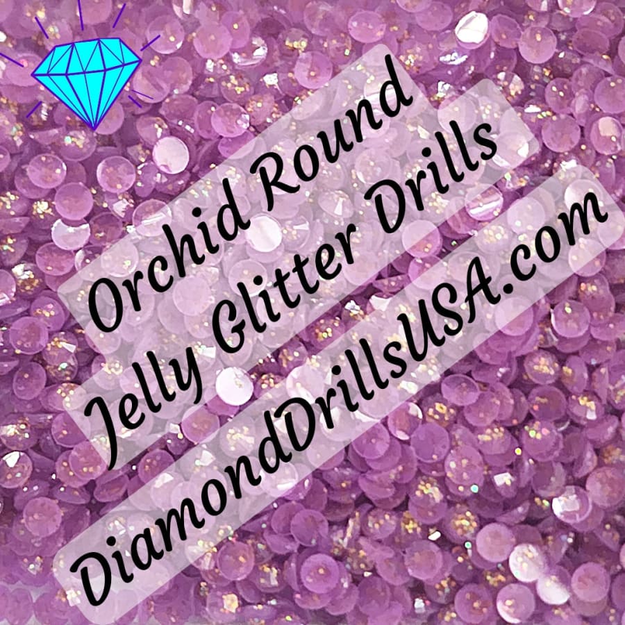 Orchid Jelly Glitter ROUND Diamond Painting Drills Purple 04