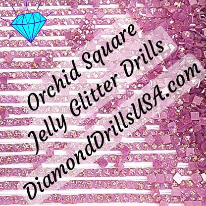 Orchid Jelly Glitter SQUARE Diamond Painting Drills Purple
