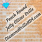 Peach Jelly Glitter ROUND Diamond Painting Drills Light 