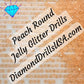 Peach Jelly Glitter ROUND Diamond Painting Drills Light 
