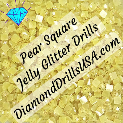 Pear Jelly Glitter SQUARE Diamond Painting Drills Green 20