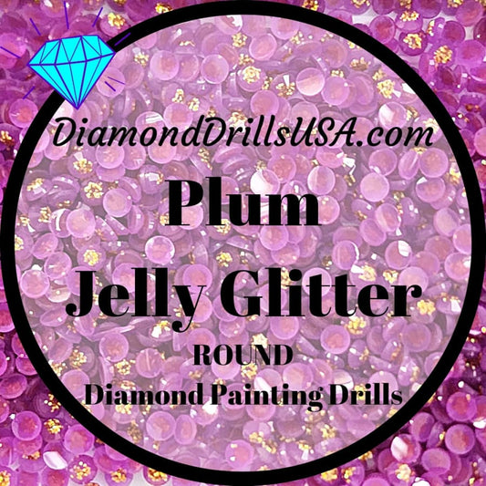 Plum Jelly Glitter ROUND Diamond Painting Drills Purple 07 