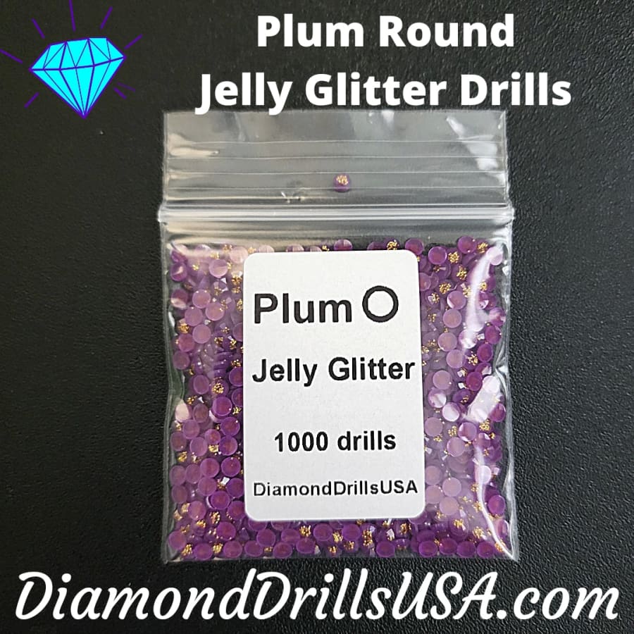 Plum Jelly Glitter ROUND Diamond Painting Drills Purple 07 
