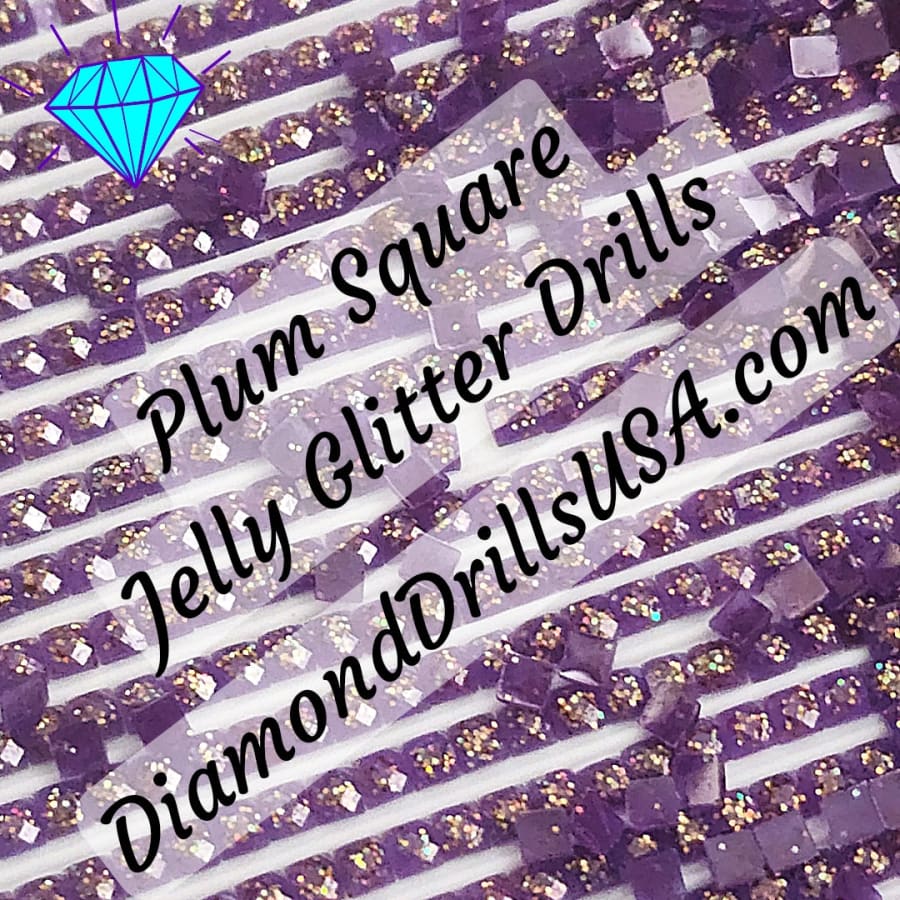 Plum Jelly Glitter SQUARE Diamond Painting Drills Purple 07