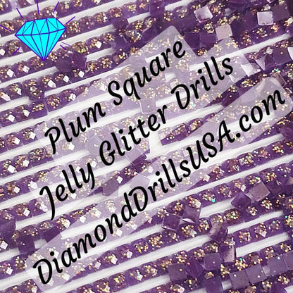 Plum Jelly Glitter SQUARE Diamond Painting Drills Purple 07
