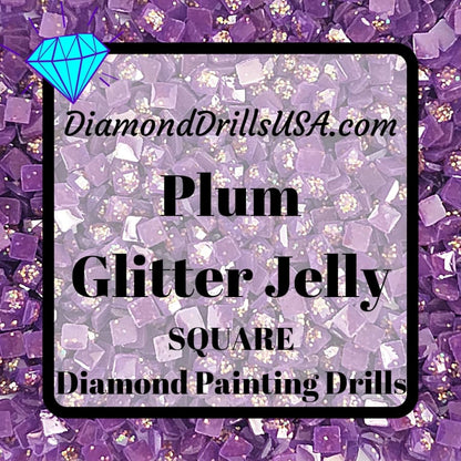 Plum Jelly Glitter SQUARE Diamond Painting Drills Purple 07