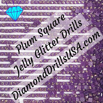 Plum Jelly Glitter SQUARE Diamond Painting Drills Purple 07