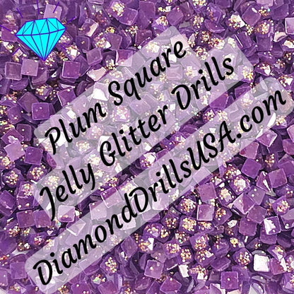 Plum Jelly Glitter SQUARE Diamond Painting Drills Purple 07