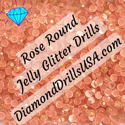 Rose Jelly Glitter ROUND Diamond Painting Drills Pink 02 