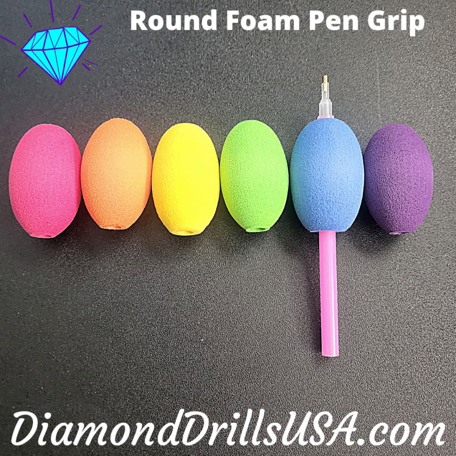 Round Egg Foam Comfort Grips for Pen Pencil Diamond Painting