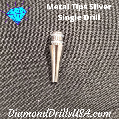 Silver Metal Single-drill Pen Replacement Head Diamond 