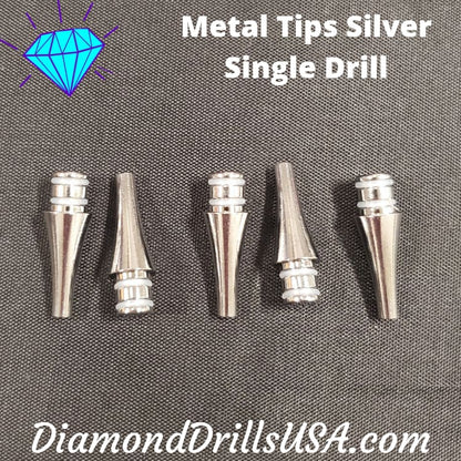 Silver Metal Single-drill Pen Replacement Head Diamond 