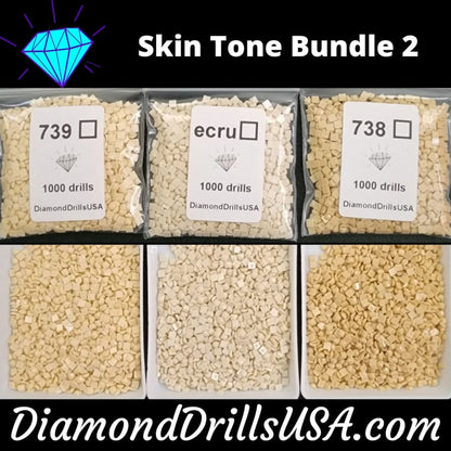 Skin Tone Bundle #2 - 3 Color DMC Square Bundle Bulk Diamond