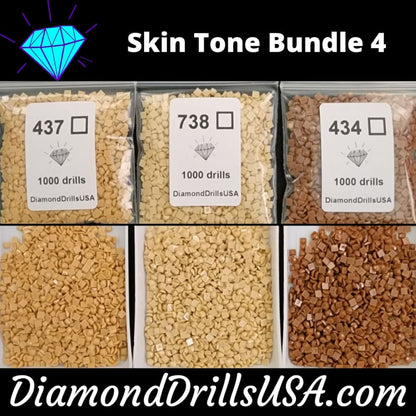 Skin Tone Bundle #4 - 3 Color DMC Square Bundle Bulk Diamond