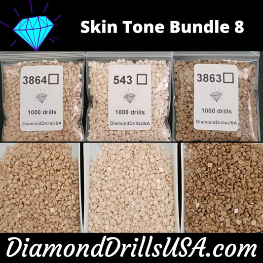 Skin Tone Bundle #8 - 3 Color DMC Square Bundle Bulk Diamond