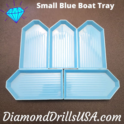 Small Blue Drill Tray Diamond Painting Boat Style - 