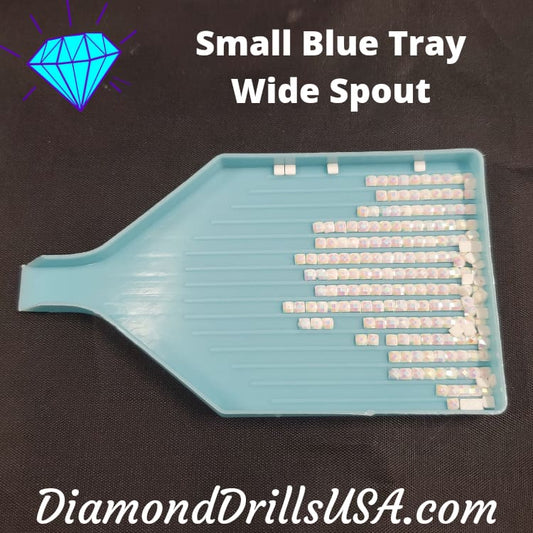 Small Blue Drill Tray With Pour Spout for Diamond Painting 
