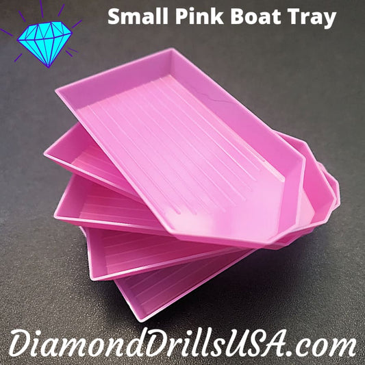 Small Pink Drill Tray Diamond Painting Boat Style - 