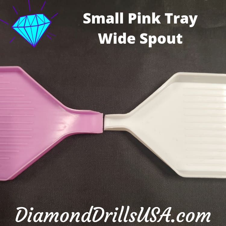 Small Pink Drill Tray With Pour Spout for Diamond Painting 