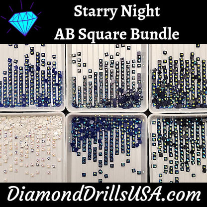 Starry Night AB Square Bundle 6 AB Colors Aurora Borealis 